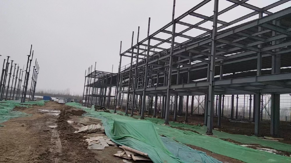 前辦公后車(chē)間鋼結(jié)構(gòu)骨架 衡水鋼結(jié)構(gòu)廠房 衡水鋼結(jié)構(gòu)車(chē)間  鋼結(jié)構(gòu)框架